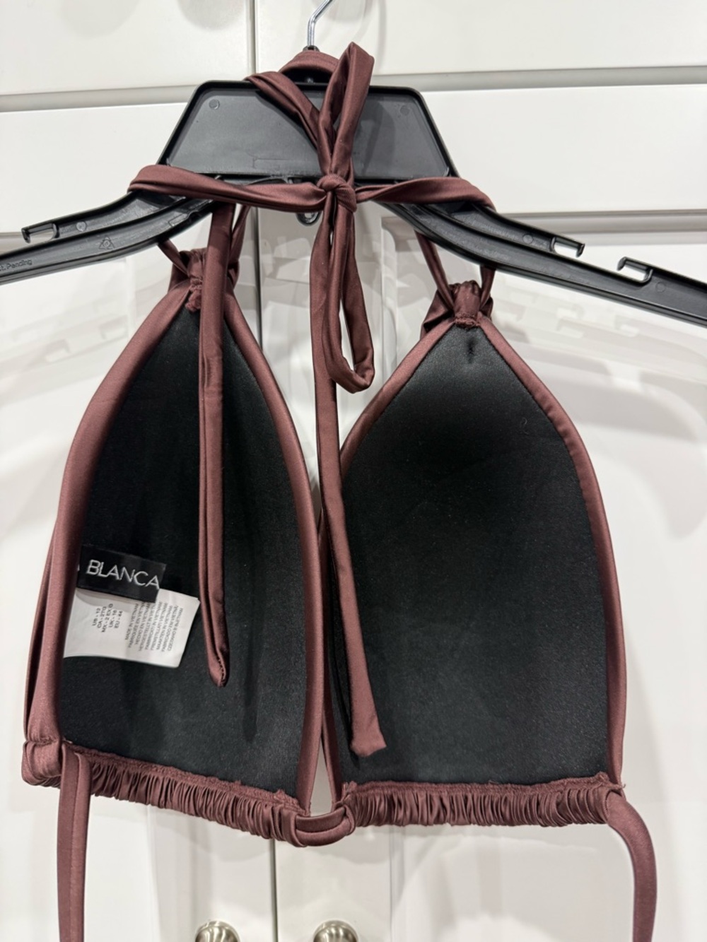 La Blanca NEW Earth Goddess Halter Triangle Top - Truffle Size 12 - Picture 6 of 8